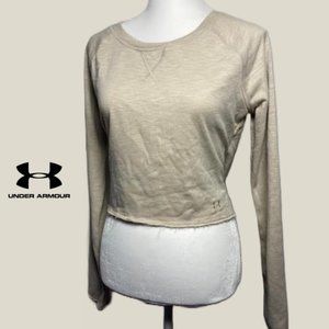 NWT UNDER ARMOUR Women's UA Rollick Cropped Crew Top French Terry Sweatshirt